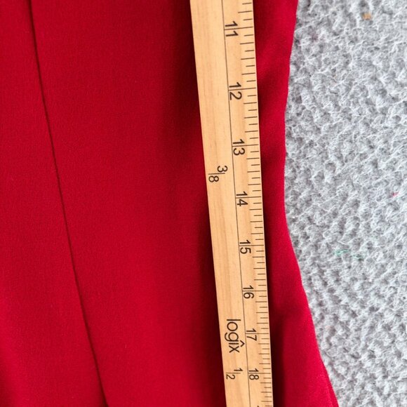 Talbots Dress Womens 6 Petite Red Wool Sheath Crepe Mini Short Sleeve Vintage - Picture 11 of 13